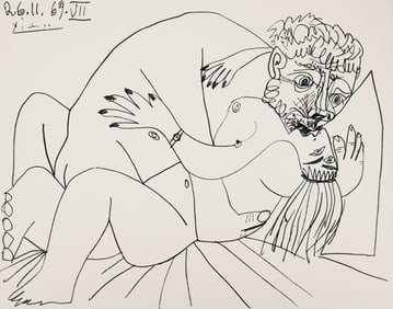 Pablo Picasso, Composition (Orozco 193-204), Au Baiser D'Avignon, Limited Edition Lithograph