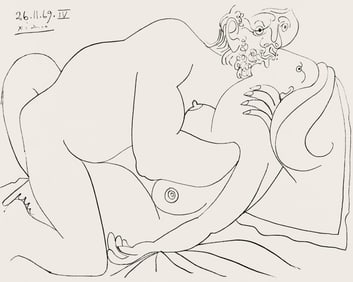 Pablo Picasso, Composition (Orozco 193-204), Au Baiser D'Avignon, Limited Edition Lithograph