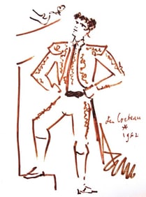 Jean Cocteau, Composition, Taureaux, Limited Edition Lithograph