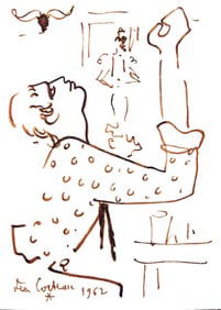 Jean Cocteau, Composition, Taureaux, Limited Edition Lithograph