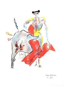 Jean Cocteau, Composition, Taureaux, Limited Edition Lithograph