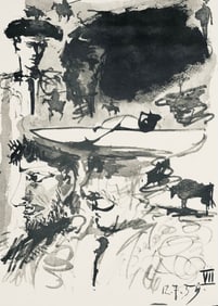 Pablo Picasso, Composition (Bloch 1276; Czwiklitzer 23), Toros y Toreros, Limited Edition Lithograph