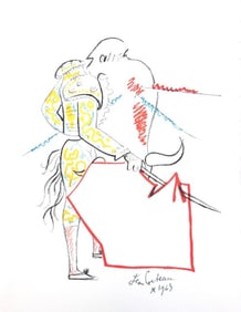 Jean Cocteau, Composition, Taureaux, Limited Edition Lithograph