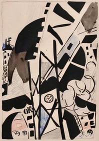 Jean Pougny, Composition, Pougny, dix linogravures originales, 1914-1920, Limited Edition Linocut