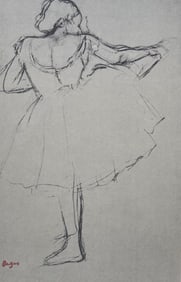Edgar Degas, Dancer at the bar, Ten Ballet Sketches, Limited Edition Lithograph