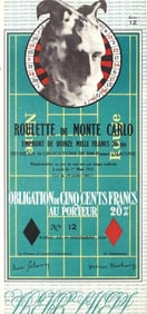 Marcel Duchamp, Monte Carlo Bond (Schwarz 406b), XXe siècle, Limited Edition Lithograph