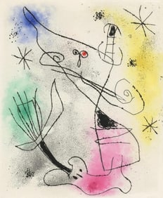 Joan Miró, Composition (Dupin 119), Feuilles éparses, Limited Edition Etching