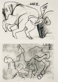 Pablo Picasso, Composition (Bloch 1276; Czwiklitzer 23), Toros y Toreros, Limited Edition Lithograph