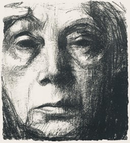 Käthe Kollwitz, Self-Portrait (Selbstbildnis), Limited Edition Lithograph