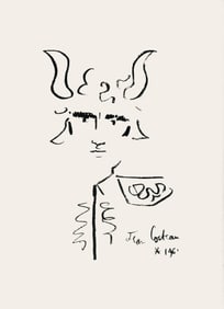 Jean Cocteau, Composition, Taureaux, Limited Edition Lithograph