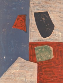 Serge Poliakoff, Composition rose, rouge (Poliakoff/Schneider 17), XXe siècle, Limited Edition