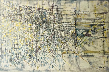 Vieira da Silva, Composition, Vieira da Silva, Peintres d'aujourd'hui, Limited Edition Lithograph