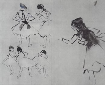 Edgar Degas, Sketch of Dancers, Limited Edition Lithograph