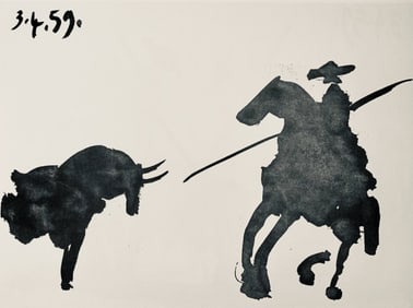 Pablo Picasso, Composition (Bloch 1276; Czwiklitzer 23), Toros y Toreros, Limited Edition Lithograph