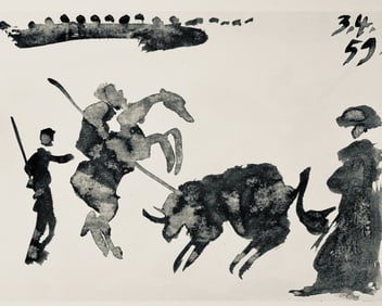 Pablo Picasso, Composition (Bloch 1276; Czwiklitzer 23), Toros y Toreros, Limited Edition Lithograph