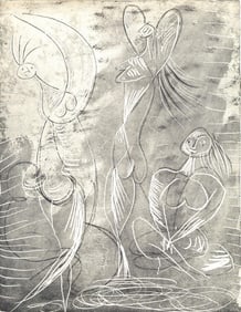 Pablo Picasso, Femme assise et deux danseuses (Bloch 361a-e; Baer 683-688; Cramer 38), La Chè