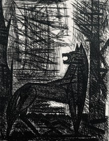 Marcel Gromaire, Presage, Le Loup, Scène VIII, Shakespeare, Macbeth, Eaux-fortes de Gromaire,