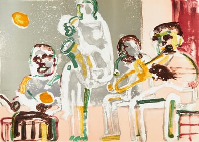 Romare Bearden, Tenor Sermon (Gelburd/Rosenberg 70-77), Jazz Series, Limited Edition Lithograph