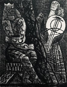 Marcel Gromaire, Remords De Macbeth, Scène XIII, Shakespeare, Macbeth, Eaux-fortes de Gromaire,