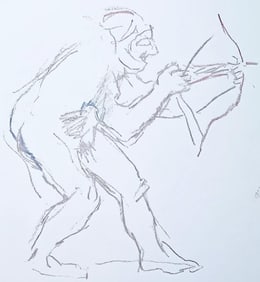 Oskar Kokoschka, Composition, Skizzenbuch der Italienischen Reise 1963, Limited Edition Lithograph