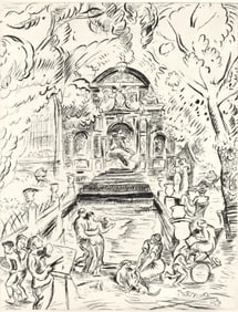 Achille-Émile Othon Friesz, Médici Fountain, Luxembourg Gardens, Paris, A La gloire à