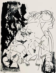 Abraham Rattner, Moses: study, Limited Edition Lithograph