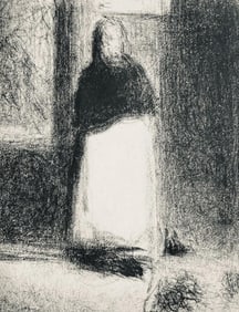 Georges Seurat, La concierge. Vers, Seurat, Limited Edition Lithograph
