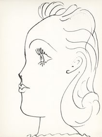 Pablo Picasso, Profil de jeune fille (Cramer No. 84), 40 dessins de Picasso en marge du Buffon,