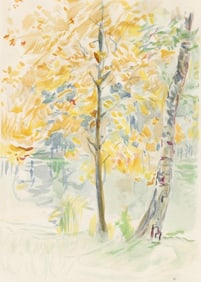 Berthe Morisot, Arbres roux, Berthe Morisot Seize Aquarelles, Limited Edition Lithograph