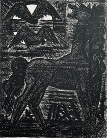 Marcel Gromaire, Présages, Cheval Noir Et Oiseaux De Nuit, Scène IX, Shakespeare, Macbeth,