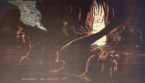 Paul Gauguin, The Devil Speaks (Mahna No Varua Ino), Gauguin, Limited Edition Woodcut