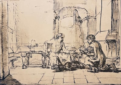 Rembrandt van Rijn, Esau Selling His Birthright, Rembrandt, Drawings from the Bible, Limited Edition