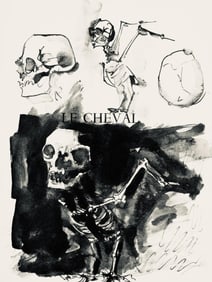 Pablo Picasso, Crânes et squelettes d'oiseaux (Cramer No. 84), 40 dessins de Picasso en marge