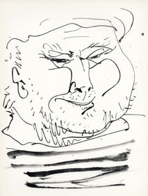 Pablo Picasso, Visage de vieux marin (Cramer No. 84), 40 dessins de Picasso en marge du Buffon,
