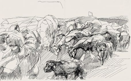 Jacques Villon, Composition (Ginestet/Pouillon 42-64), Hésiode, Les Travaux et les Jours,