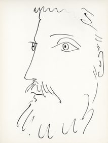 Pablo Picasso, Visage d'homme, profil gauche (Cramer No. 84), 40 dessins de Picasso en marge du