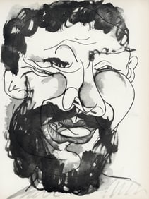 Pablo Picasso, d'homme riant, à la barbe (Cramer No. 84), 40 dessins de Picasso en marge du