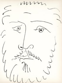 Pablo Picasso, Visage d'homme barbu, de face (Cramer No. 84), 40 dessins de Picasso en marge du