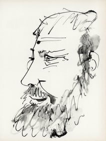 Pablo Picasso, Profil gauche de vieil homme (Cramer No. 84), 40 dessins de Picasso en marge du