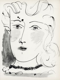 Pablo Picasso, Visage de jeune fille, de face (Cramer No. 84), 40 dessins de Picasso en marge du