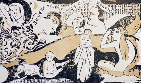 Paul Gauguin, Be in Love and You will be Happy, Limited Edition Woodcut