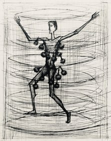 Bernard Buffet, Composition (Reinz 208-222), Voyages Fantastiques, Limited Edition Etching