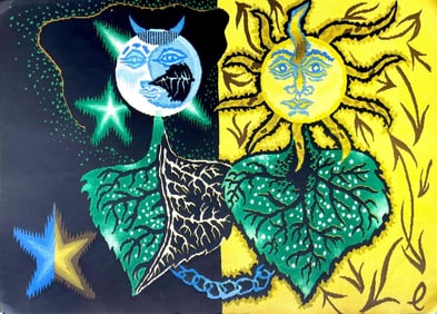 Jean Lurçat, Les Gémeaux (Gemini), Les Signes du zodiaque, Limited Edition Lithograph