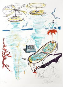 Salvador Dalí, Baignoire à tornade liquide (M/L 822-831; Field 75-13), Imaginations et