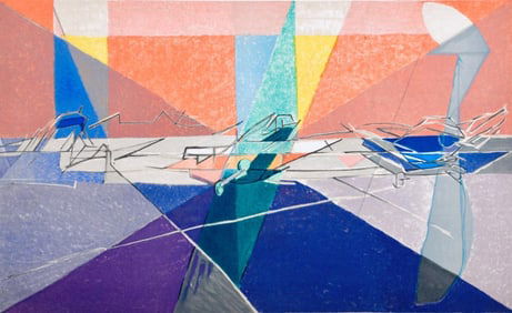 Jacques Villon, Composition (Ginestet/Pouillon 65-72), Jacques Villon, Huit lithographies, Limited