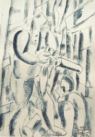Fernand Léger, Les Foreurs, Fernand Léger, Dessins de Guerre, Limited Edition Lithograph