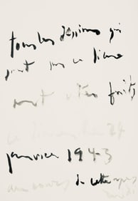Pablo Picasso, Composition (Cramer No. 84), 40 dessins de Picasso en marge du Buffon, Limited