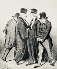 Honoré Daumier, Composition, Honoré Daumier, Law and Justice, Limited Edition Lithograph