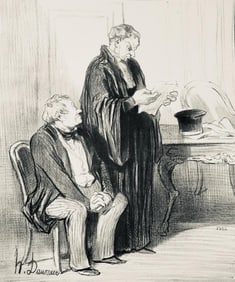 Honoré Daumier, Composition, Honoré Daumier, Law and Justice, Limited Edition Lithograph