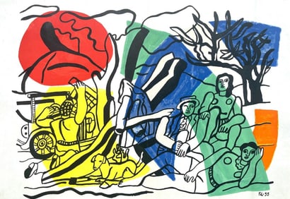 Fernand Léger, La partie de campagne, Derrière le miroir, Limited Edition Lithograph